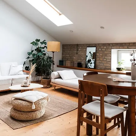 White Loft In Center With 2 King Size Beds Appartement Riga
