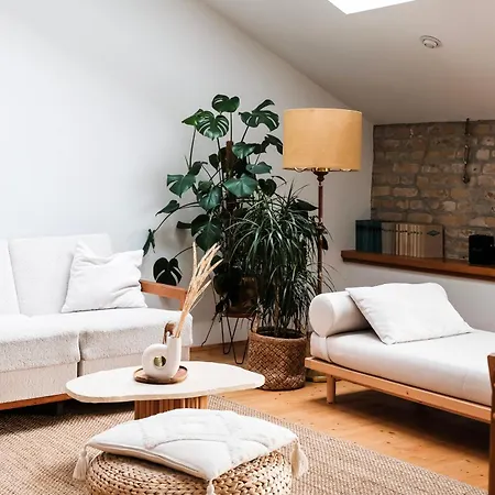 White Loft In Center With 2 King Size Beds Apartment
