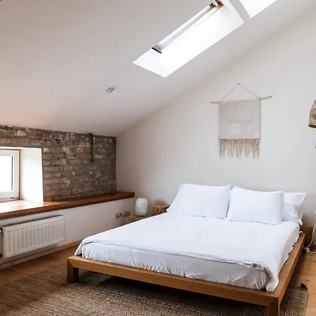 White Loft In Center With 2 King Size Beds Dzīvoklis Riga