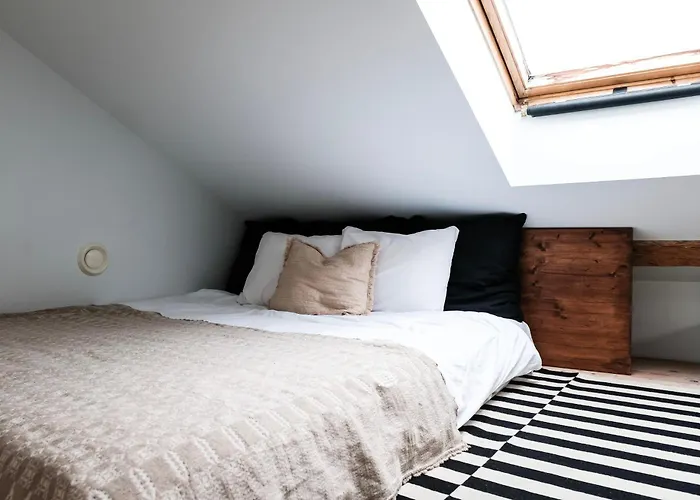 White Loft In Center With 2 King Size Beds Apartment Riga