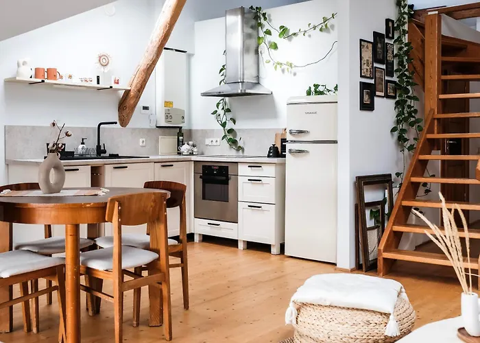 White Loft In Center With 2 King Size Beds * Riga