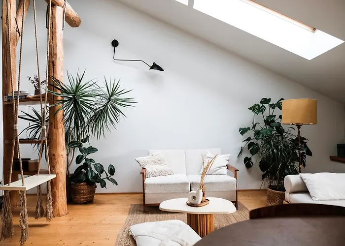 White Loft In Center With 2 King Size Beds Ryga